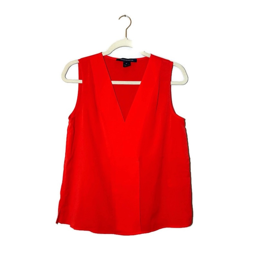 French Connection Women's Red Sleeveless Top Size Small
